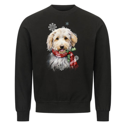 Premium Sweatshirt "Labradoodle Winter" Schwarz – hunde-shirt.de