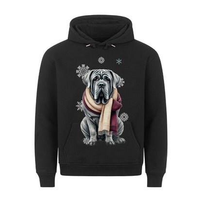 Premium Hoodie "Mastino Winter" Schwarz – hunde-shirt.de