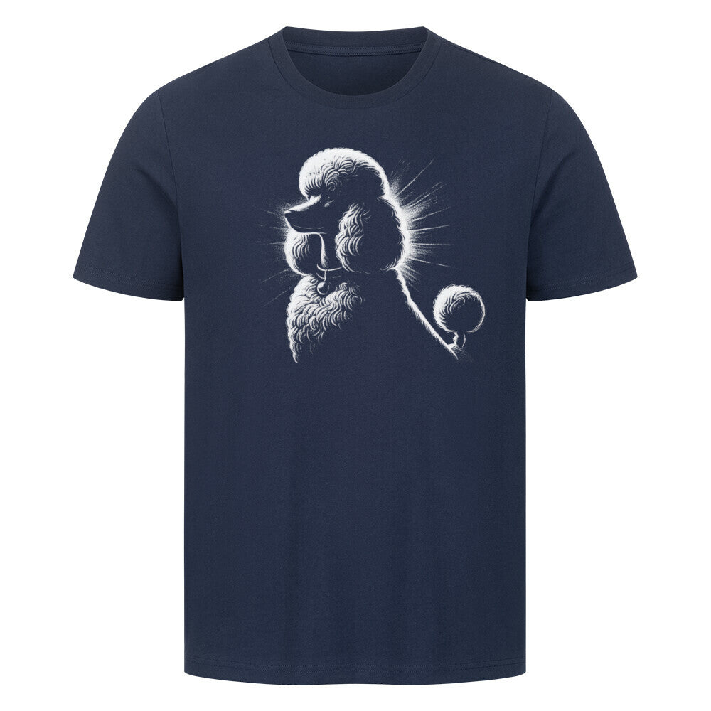 Premium T-Shirt "Königspudel Shine" French Navy – hunde-shirt.de