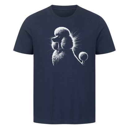 Premium T-Shirt "Königspudel Shine" French Navy – hunde-shirt.de