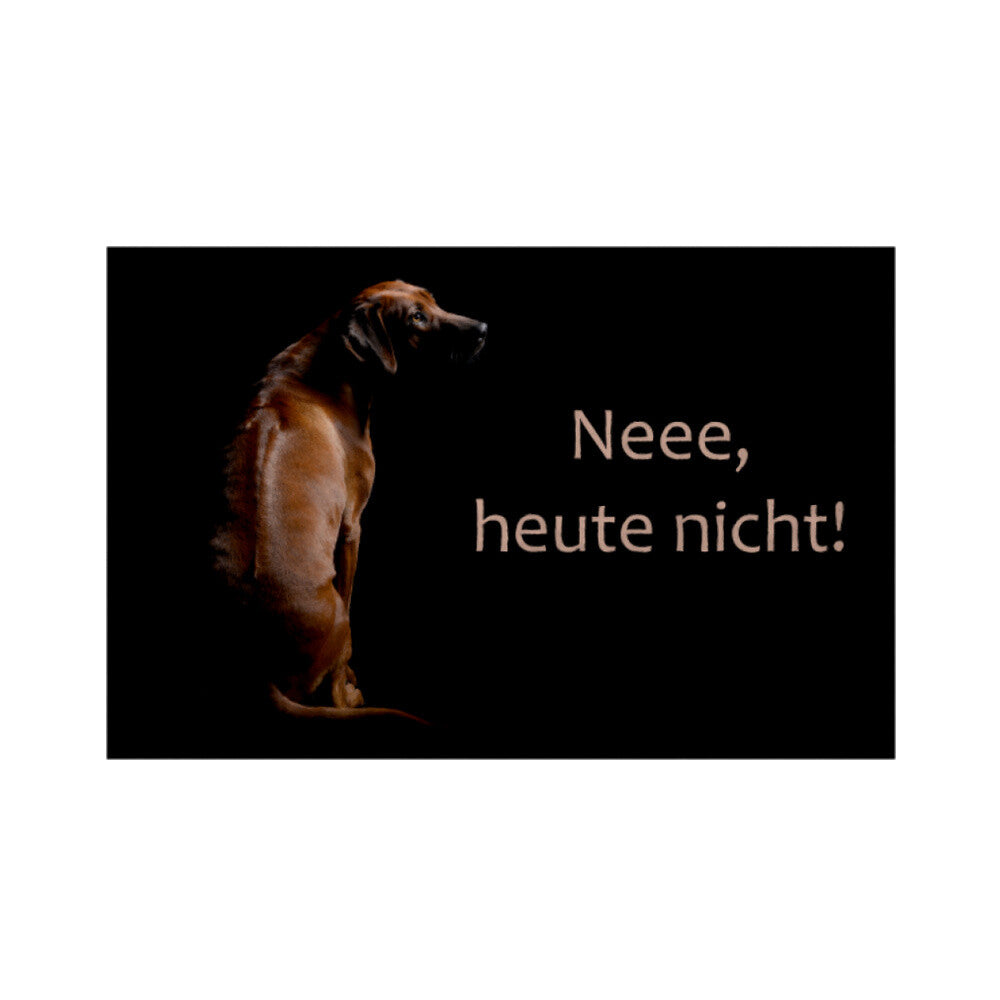 Fußmatte "Rhodesia Ridgeback - Heute nicht" Weiß – hunde-shirt.de