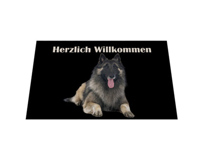 Fußmatte "Belgischer Schäferhund - Herzlich Willkommen" – hunde-shirt.de