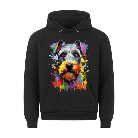 Premium Hoodie "Schnauzer Splash" Schwarz – hunde-shirt.de