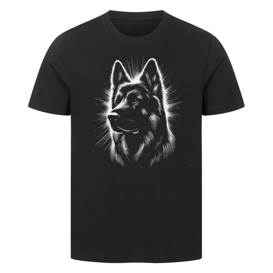 Premium T-Shirt "Schäferhund Shine" Schwarz – hunde-shirt.de