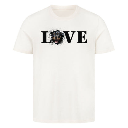 Premium T-Shirt "Rottweiler LOVE" Natural Raw – hunde-shirt.de