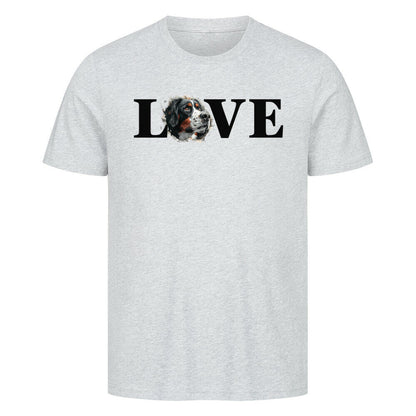 Premium T-Shirt "Großer Schweizer Sennenhund LOVE" Heather Grey – hunde-shirt.de