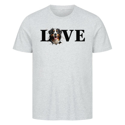 Premium T-Shirt "Berner Sennenhund LOVE" Heather Grey – hunde-shirt.de