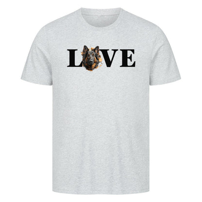 Premium T-Shirt "Belgischer Schäferhund LOVE" Heather Grey – hunde-shirt.de