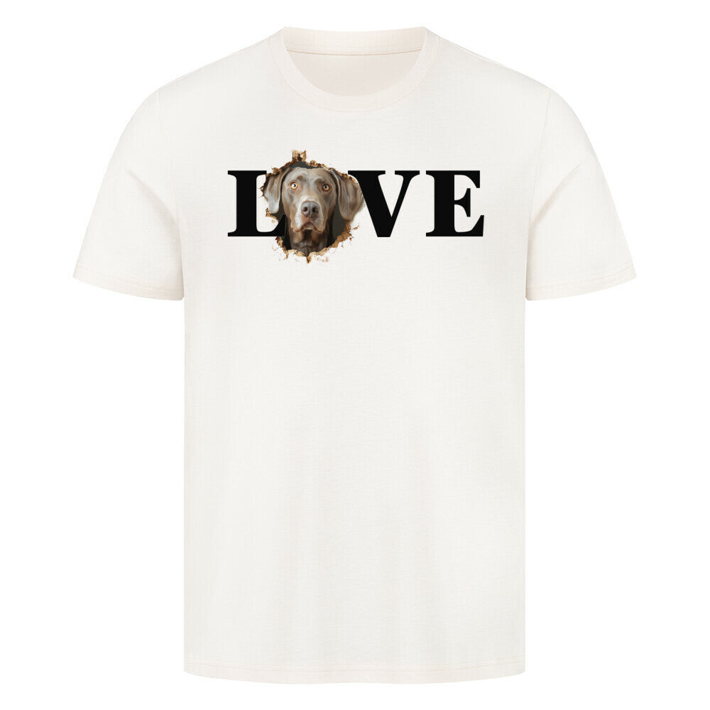 Premium T-Shirt "Weimaraner LOVE" Natural Raw – hunde-shirt.de