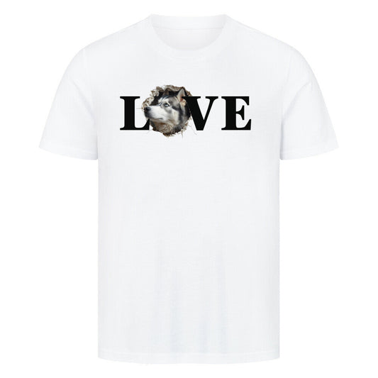 Premium T-Shirt "Alaskan Malamute LOVE" Weiß – hunde-shirt.de