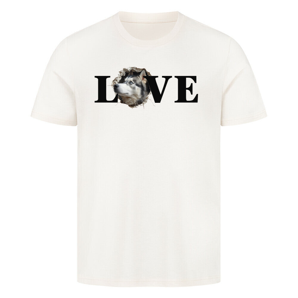 Premium T-Shirt "Alaskan Malamute LOVE" Natural Raw – hunde-shirt.de