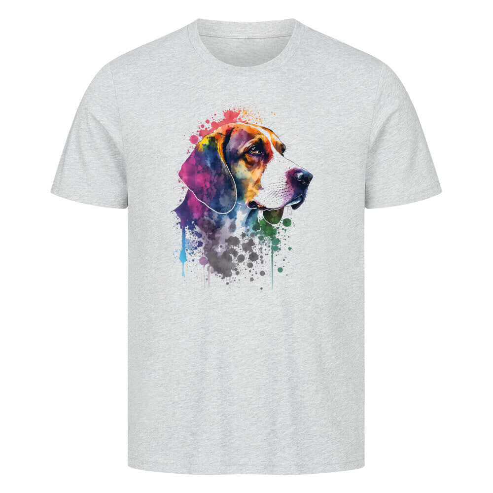 Premium T-Shirt "Beagle Paint" Heather Grey – hunde-shirt.de