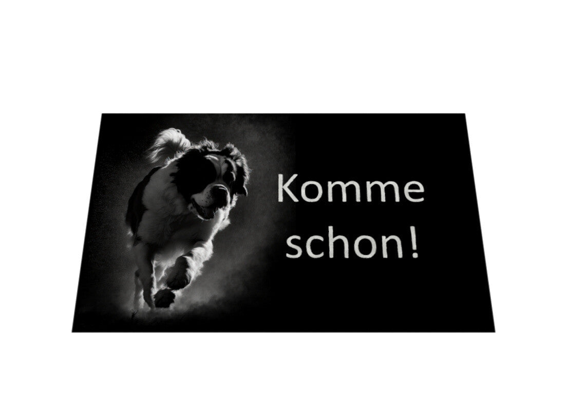 Fußmatte "Bernhardiner - Komme schon!" – hunde-shirt.de