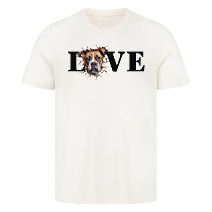 Premium T-Shirt "Boxer LOVE" Natural Raw – hunde-shirt.de