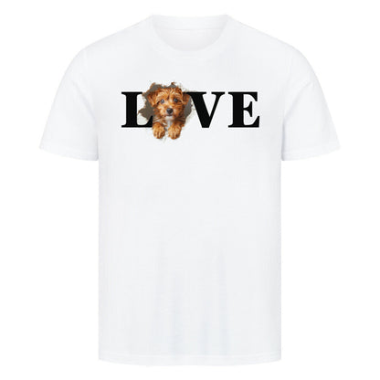 Premium T-Shirt "Cavapoo LOVE" Weiß – hunde-shirt.de
