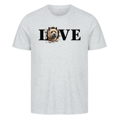 Premium T-Shirt "Cairn Terrier LOVE" Heather Grey – hunde-shirt.de