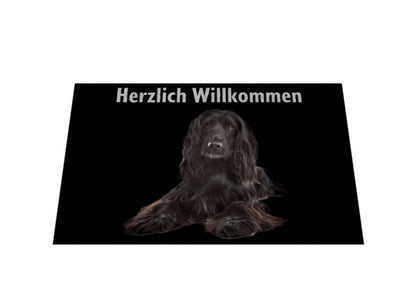 Fußmatte "American Cocker schwarz - Herzlich Willkommen" – hunde-shirt.de
