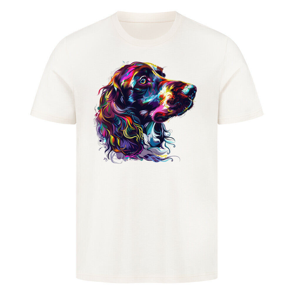 Premium T-Shirt "Cocker Paint" Natural Raw – hunde-shirt.de