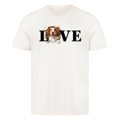 Premium T-Shirt "Nova Scotia Duck Tolling b/w LOVE" Natural Raw – hunde-shirt.de