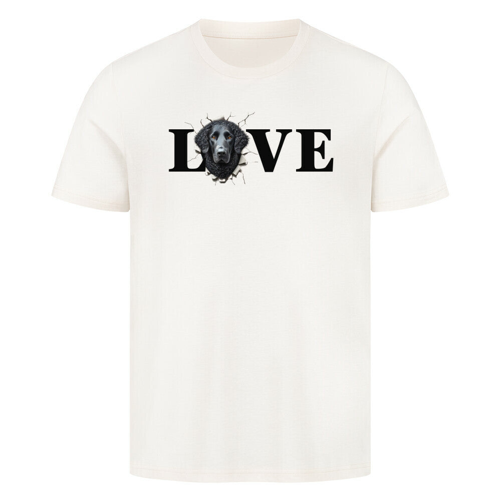 Premium T-Shirt "Curly Coated Retriever LOVE" Natural Raw – hunde-shirt.de