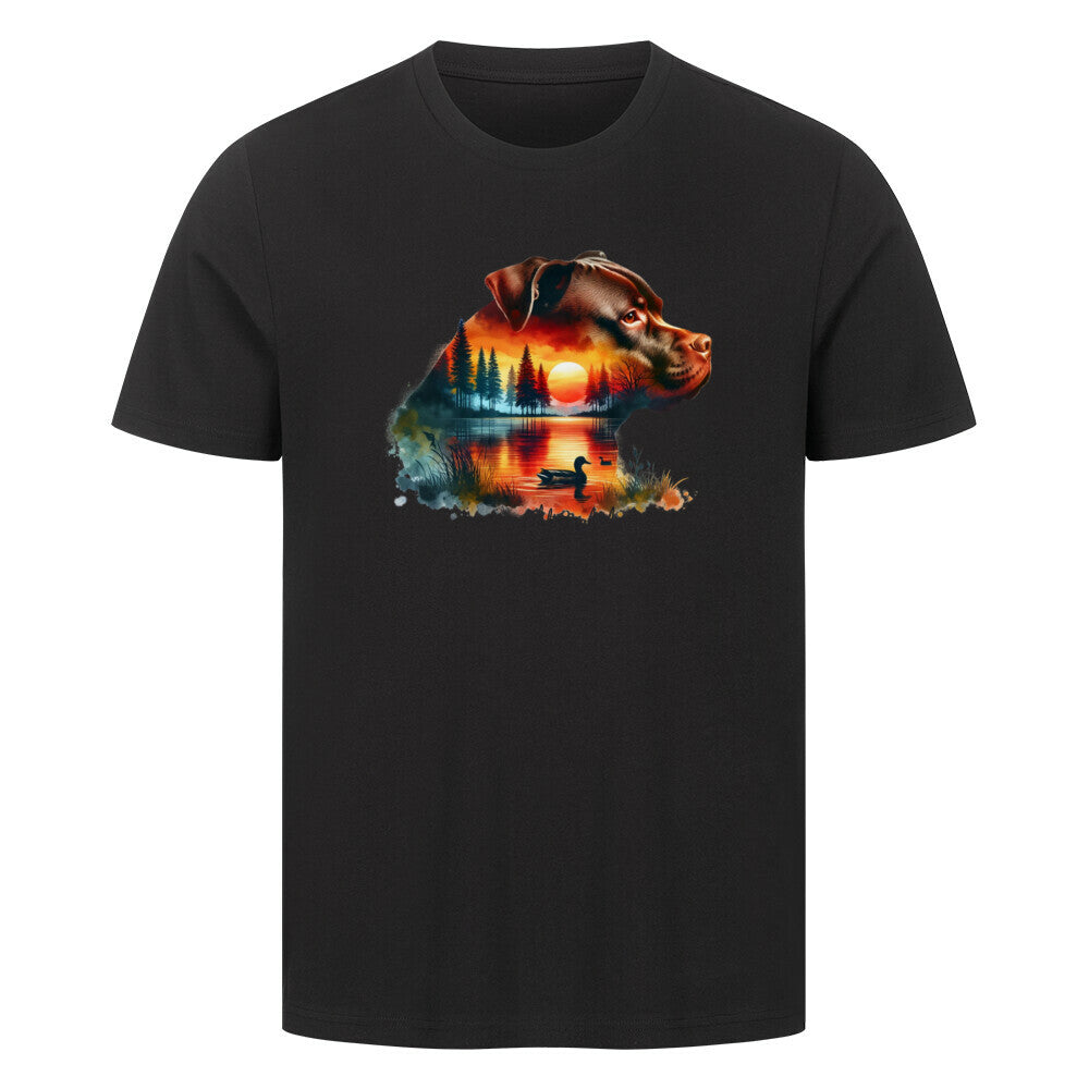Premium T-Shirt "Pit Bull Silence" Schwarz – hunde-shirt.de