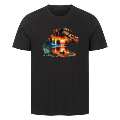 Premium T-Shirt "Pit Bull Silence" Schwarz – hunde-shirt.de