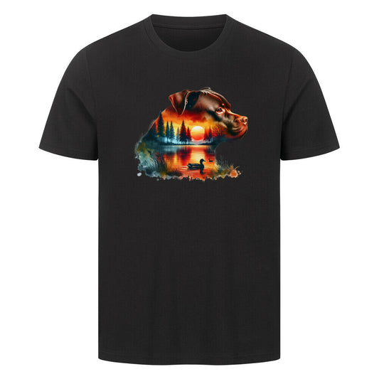 Premium T-Shirt "Pit Bull Silence" Schwarz – hunde-shirt.de