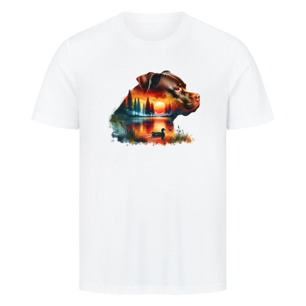 Premium T-Shirt "Pit Bull Silence" Weiß – hunde-shirt.de