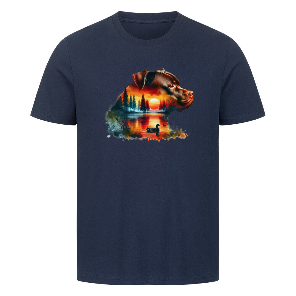 Premium T-Shirt "Pit Bull Silence" French Navy – hunde-shirt.de