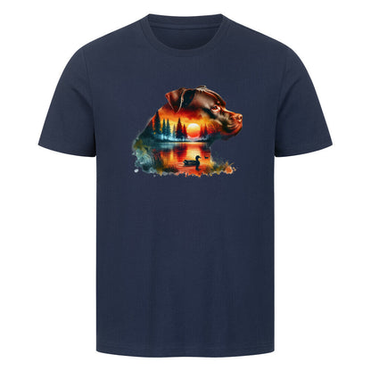 Premium T-Shirt "Pit Bull Silence" French Navy – hunde-shirt.de