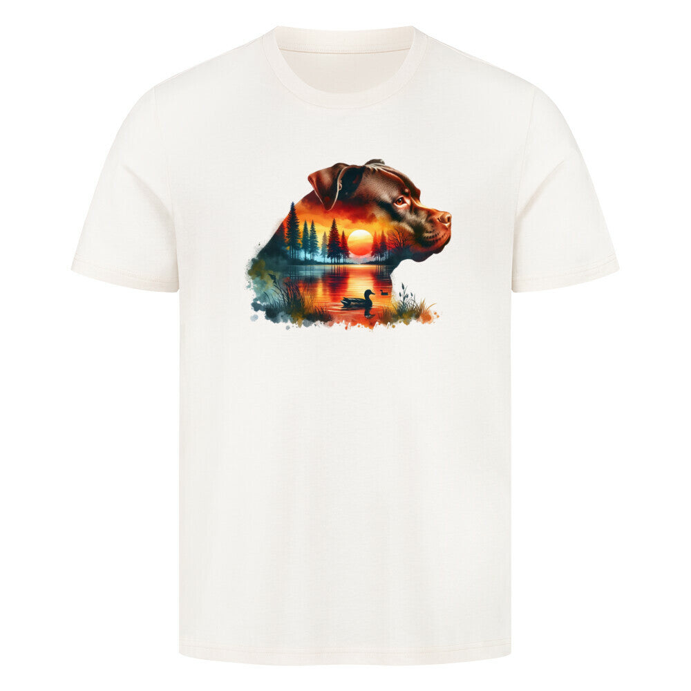 Premium T-Shirt "Pit Bull Silence" Natural Raw – hunde-shirt.de