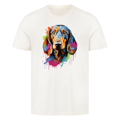 Premium T-Shirt "Dackel Paint" Natural Raw – hunde-shirt.de