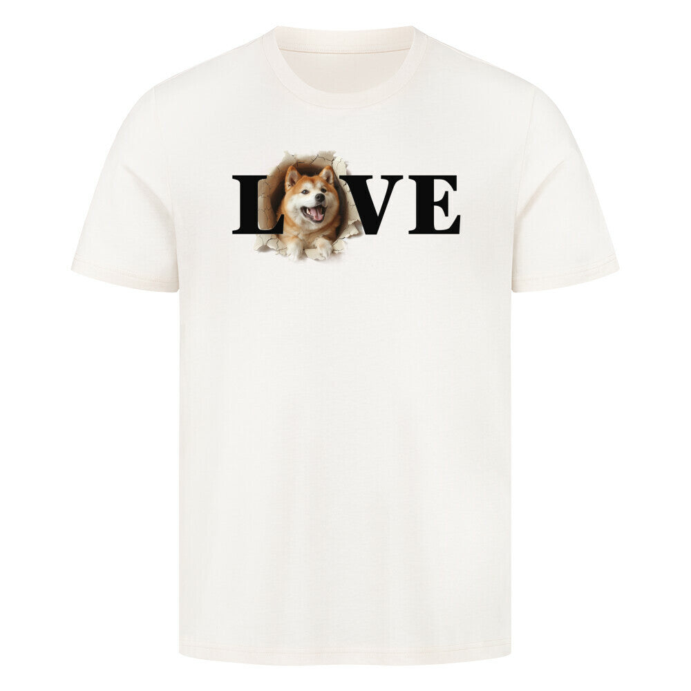 Premium T-Shirt "Akita Inu LOVE" Natural Raw – hunde-shirt.de
