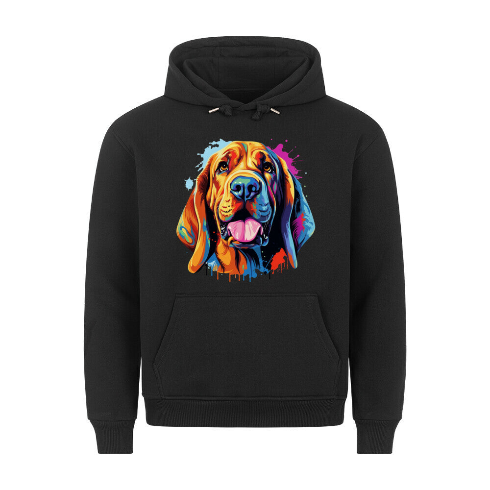 Premium Hoodie "Bloodhound Fun" Schwarz – hunde-shirt.de