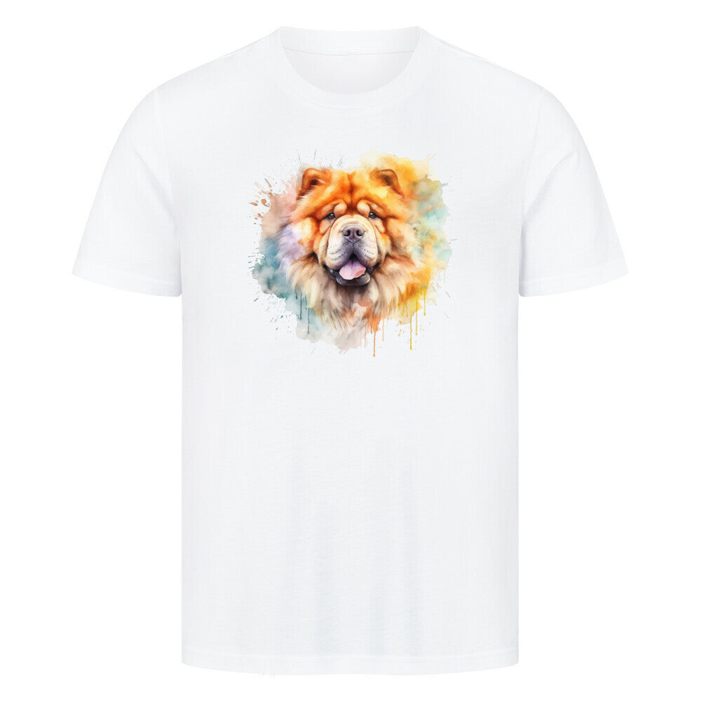 Premium T-Shirt "Chow-Chow Splash" Weiß – hunde-shirt.de