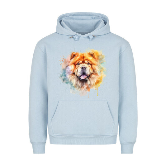 Premium Hoodie "Chow-Chow Splash" Babyblau – hunde-shirt.de