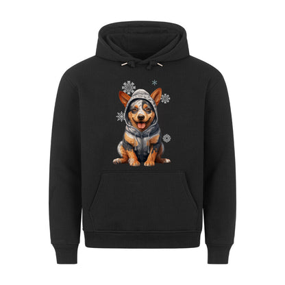 Premium Hoodie "Australian Cattle Dog Winter" Schwarz – hunde-shirt.de