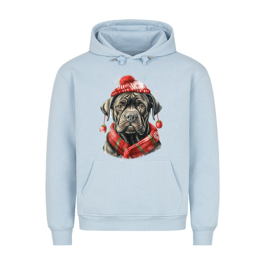 Premium Hoodie "Cane Corso Winter rot" Babyblau – hunde-shirt.de