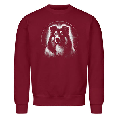 Premium Sweatshirt "Collie Bright" Burgunder – hunde-shirt.de
