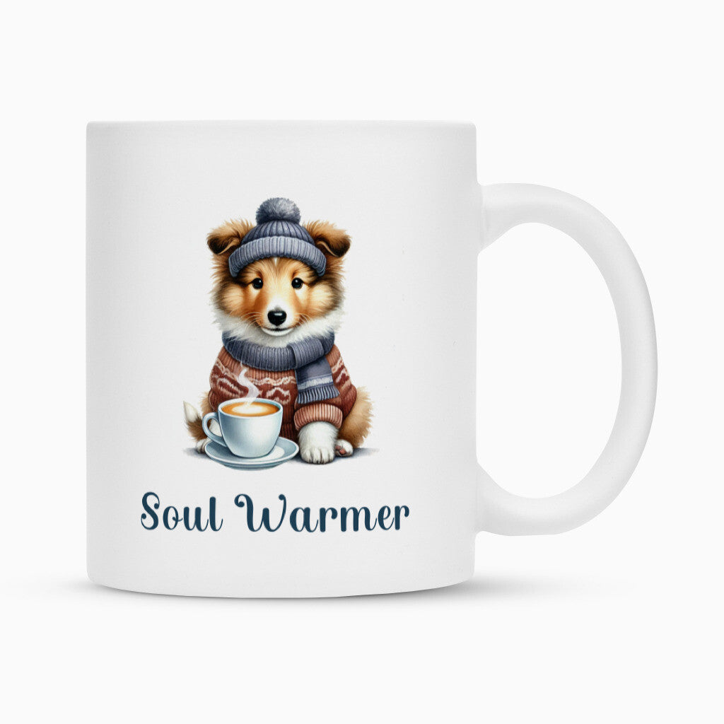 Tasse "Collie - Soul Warmer" Weiß – hunde-shirt.de