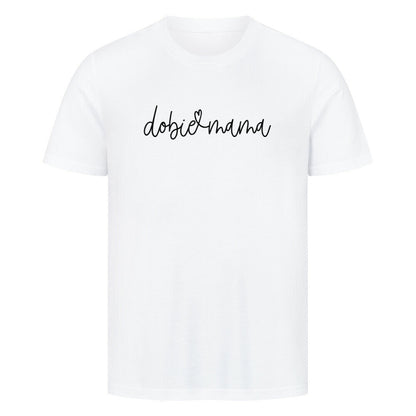 Premium T-Shirt "Dobermann dobie mama" Weiß – hunde-shirt.de