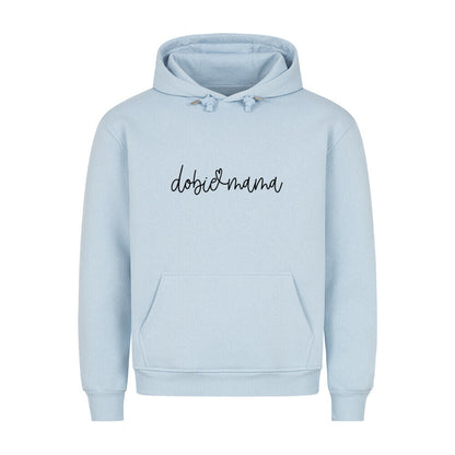 Premium Hoodie "Dobermann dobie mama" Babyblau – hunde-shirt.de