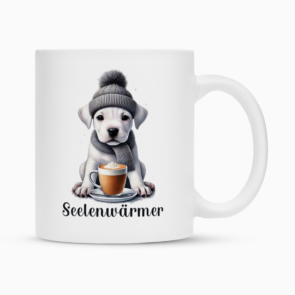 Tasse "Dogo Argentino - Seelenwärmer" Weiß – hunde-shirt.de