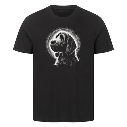 Premium T-Shirt "Golden Doodle Shine" Schwarz – hunde-shirt.de