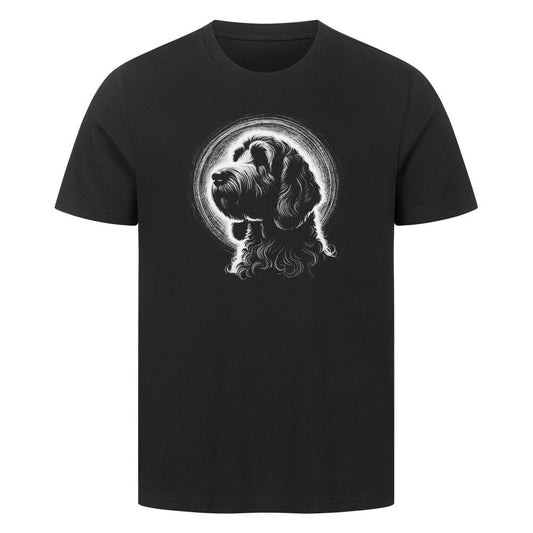 Premium T-Shirt "Golden Doodle Shine" Schwarz – hunde-shirt.de