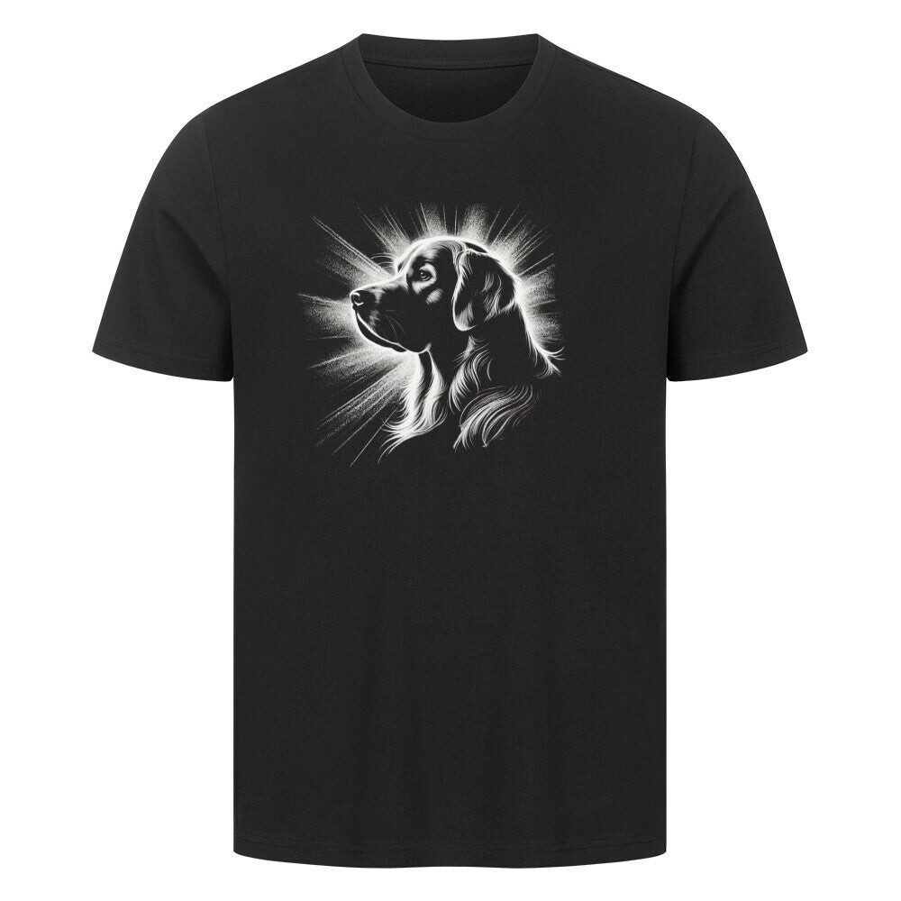 Premium T-Shirt "Golden Retriever Shine" Schwarz – hunde-shirt.de