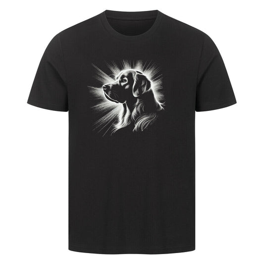 Premium T-Shirt "Golden Retriever Shine" Schwarz – hunde-shirt.de