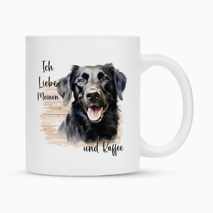 Tasse "Flat Coated Retriever - Ich liebe..." Weiß – hunde-shirt.de