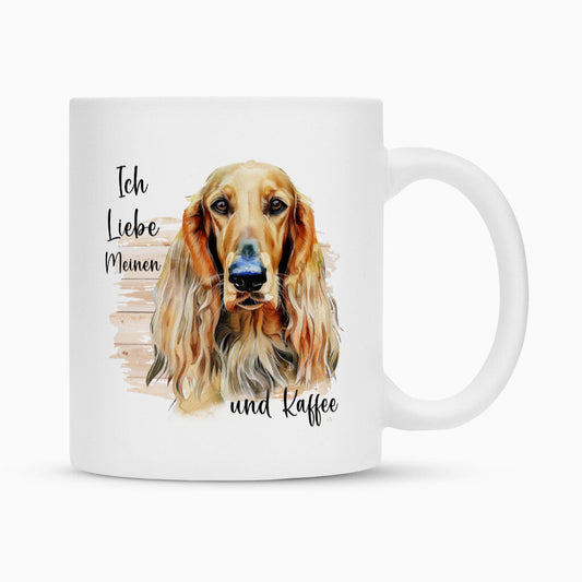 Tasse "Afghanischer Windhund - Ich liebe..." Weiß – hunde-shirt.de
