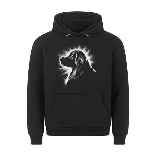 Premium Hoodie "Flat Coated Retriever Shine" Schwarz – hunde-shirt.de